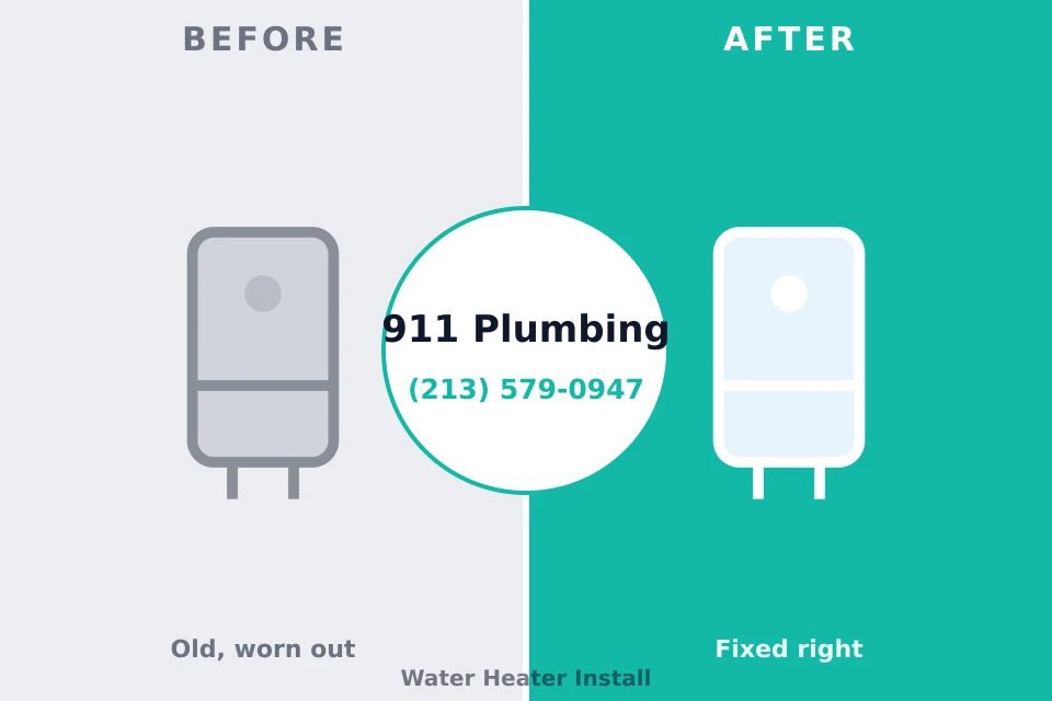 Before and after: plumbing company Eatons Neck, NY